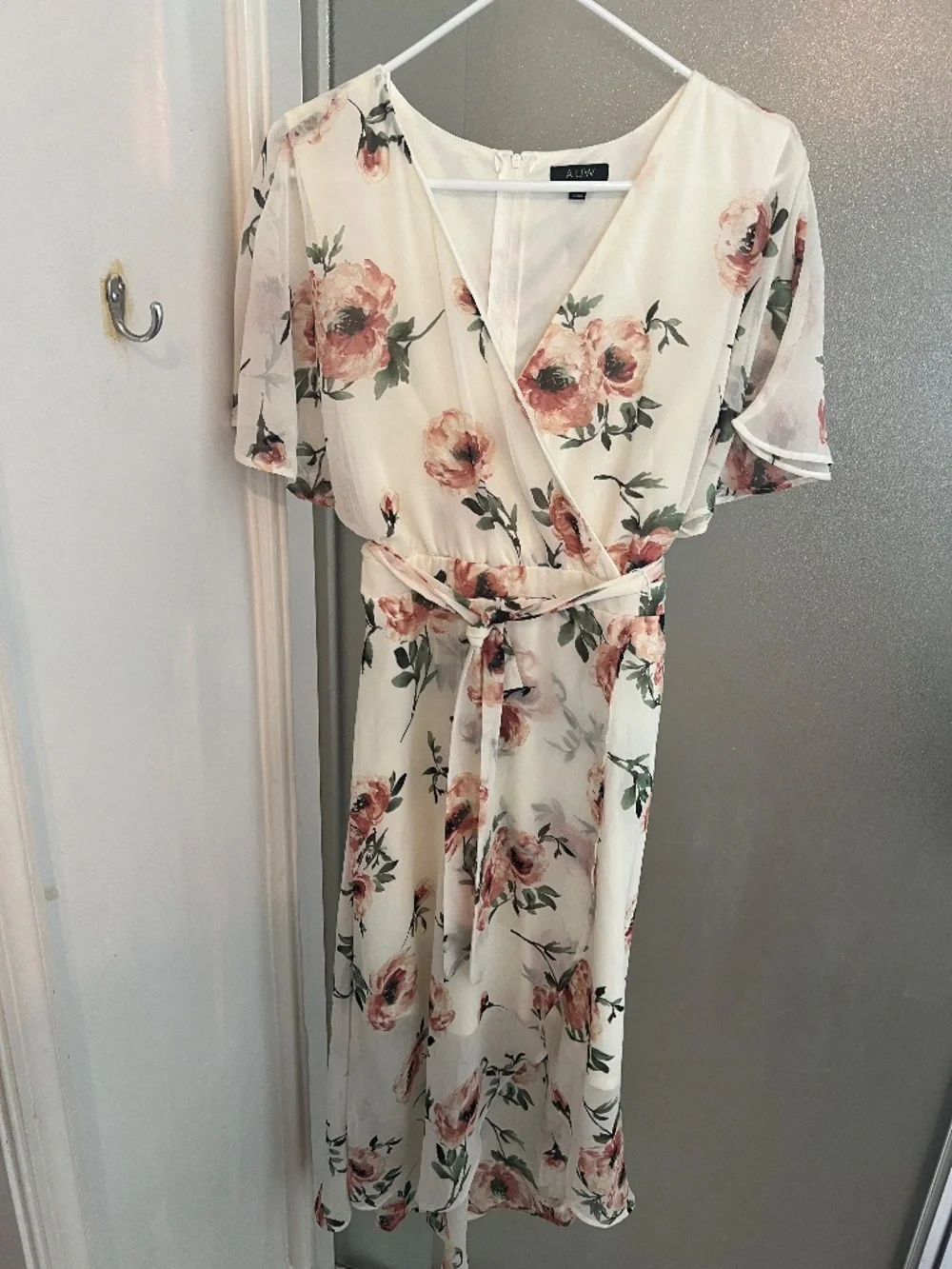 Floral wrap midi dress